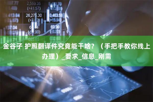 金谷子 护照翻译件究竟能干啥？（手把手教你线上办理）_要求_信息_刚需